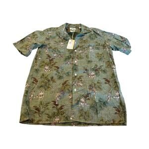 Hartford Alternative Classic Men's Safari Print Slim Fit Button Up Shirt Size M